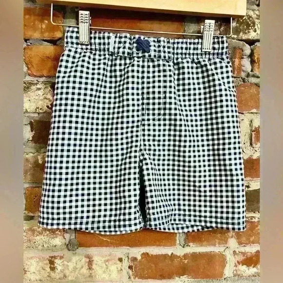 Ruggedbutts Blue Gingham Check Swimtrunks Size 6 - Picture 1 of 6